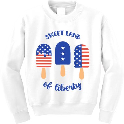 Sweet Land Of Liberty Ice Cream Pops Kids Sweatshirt