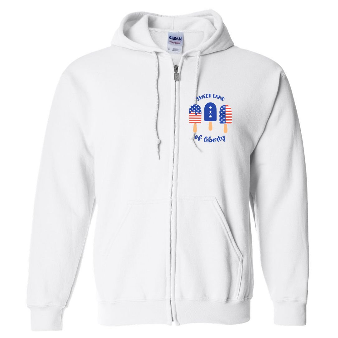 Sweet Land Of Liberty Ice Cream Pops Full Zip Hoodie