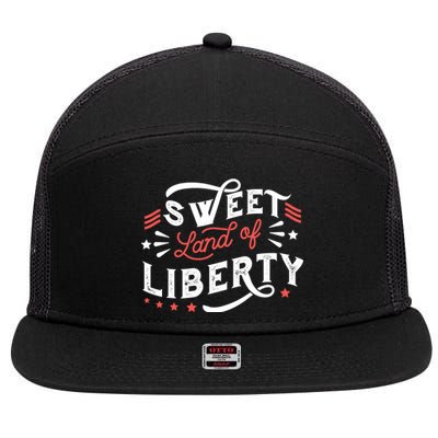 Sweet Land Of Liberty USA 7 Panel Mesh Trucker Snapback Hat