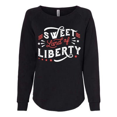 Sweet Land Of Liberty USA Womens California Wash Sweatshirt