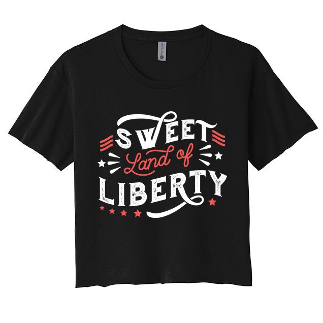 Sweet Land Of Liberty USA Crop Top