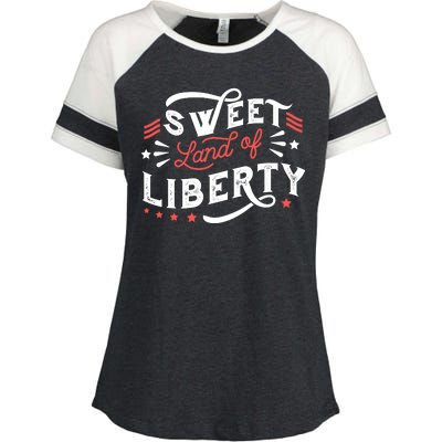 Sweet Land Of Liberty USA Enza Ladies Jersey Colorblock Tee