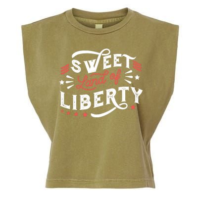 Sweet Land Of Liberty USA Garment-Dyed Women's Muscle Tee