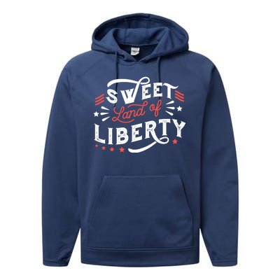 Sweet Land Of Liberty USA Performance Fleece Hoodie