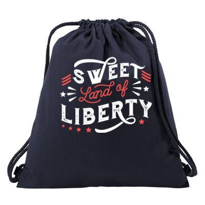 Sweet Land Of Liberty USA Drawstring Bag