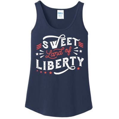 Sweet Land Of Liberty USA Ladies Essential Tank