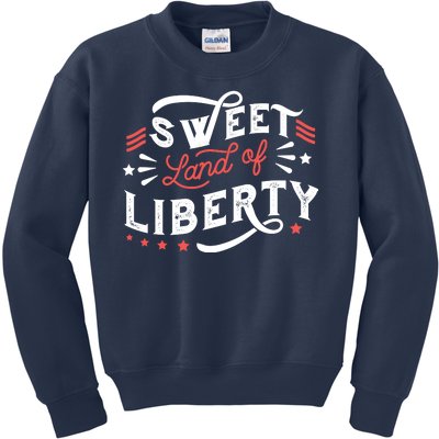 Sweet Land Of Liberty USA Kids Sweatshirt