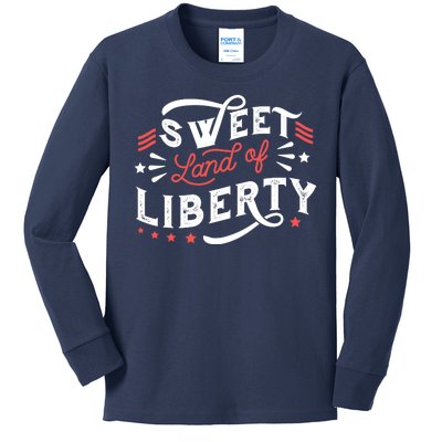 Sweet Land Of Liberty USA Kids Long Sleeve Shirt