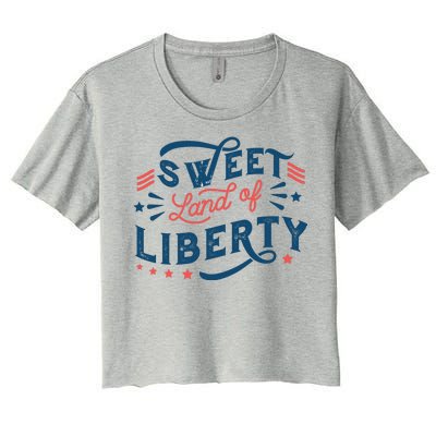 Sweet Land Of Liberty USA Women's Crop Top Tee