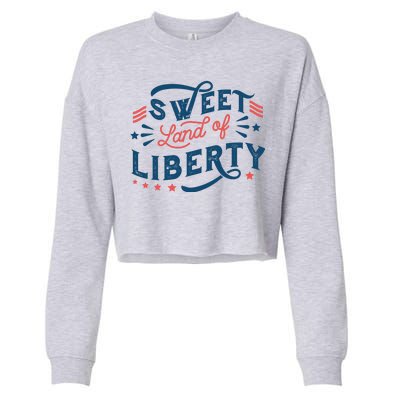 Sweet Land Of Liberty USA Cropped Pullover Crew