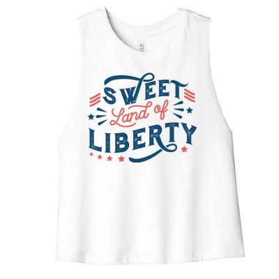 Sweet Land Of Liberty USA Women's Racerback Cropped Tank