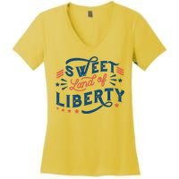 Sweet Land Of Liberty USA Women's V-Neck T-Shirt