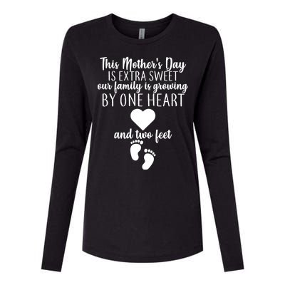 Sweet Mother's Day Pregnancy Announcement  Womens Cotton Relaxed Long Sleeve T-Shirt