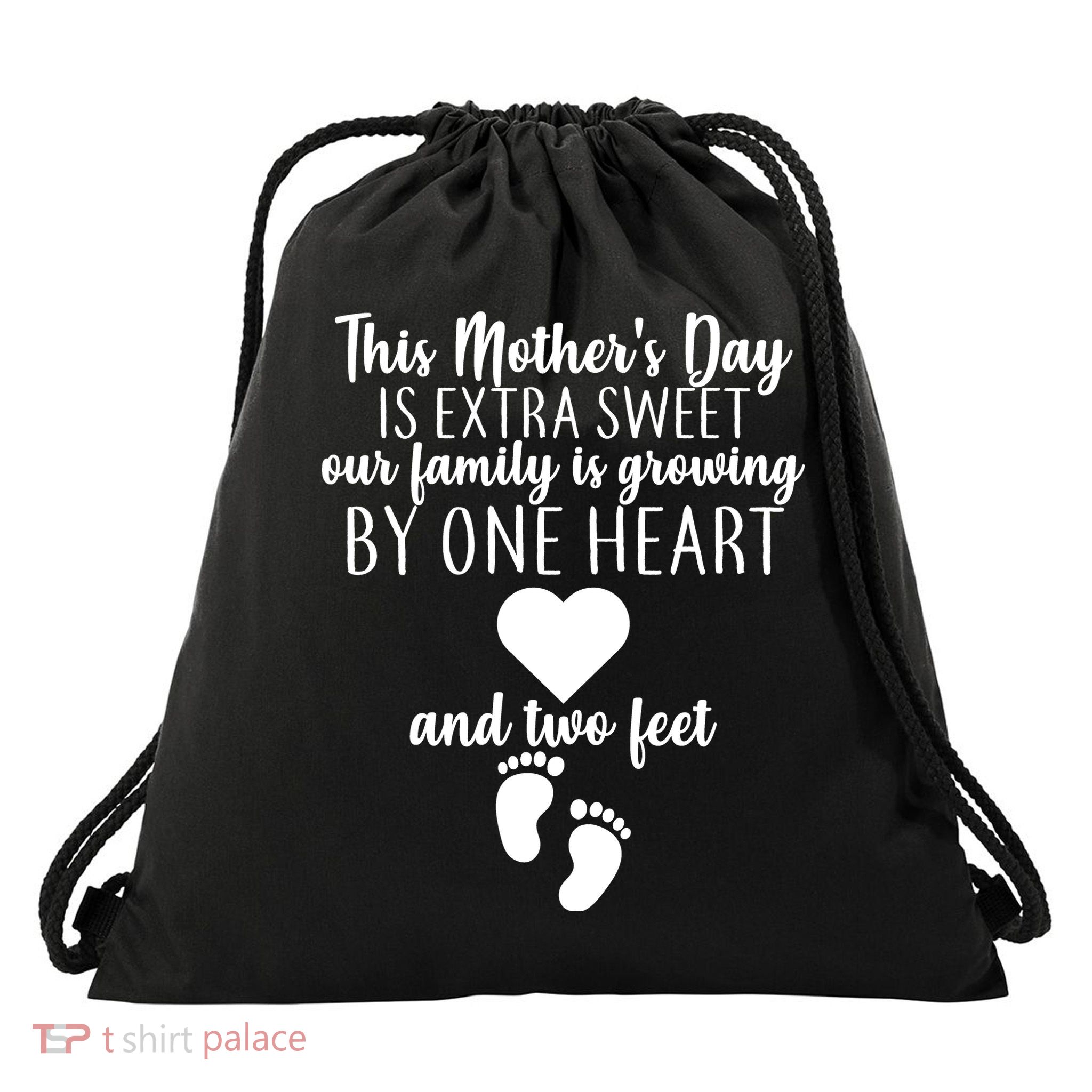 Sweet Mother's Day Pregnancy Announcement  Drawstring Bag