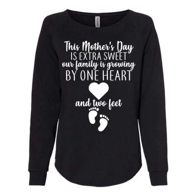 Sweet Mother's Day Pregnancy Announcement  Womens California Wash Sweatshirt