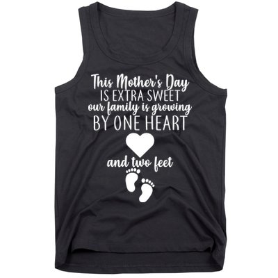Sweet Mother's Day Pregnancy Announcement  Tank Top