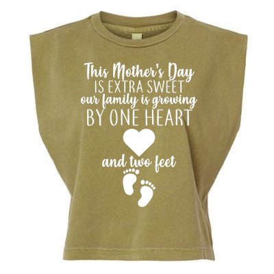 Sweet Mother's Day Pregnancy Announcement  Garment-Dyed Women's Muscle Tee