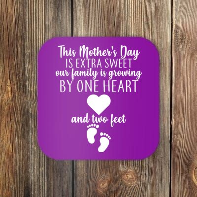 Sweet Mother's Day Pregnancy Announcement  Coaster