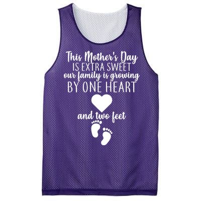 Sweet Mother's Day Pregnancy Announcement  Mesh Reversible Basketball Jersey Tank