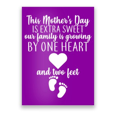 Sweet Mother's Day Pregnancy Announcement  Poster
