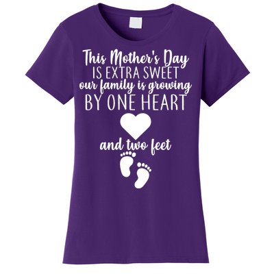 Sweet Mother's Day Pregnancy Announcement  Women's T-Shirt