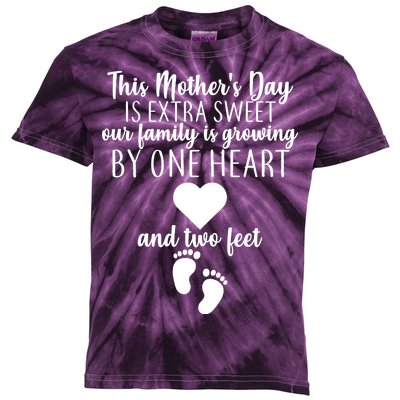 Sweet Mother's Day Pregnancy Announcement  Kids Tie-Dye T-Shirt