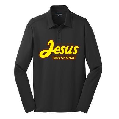 Sweet Savior Jesus King of Kings Silk Touch Performance Long Sleeve Polo