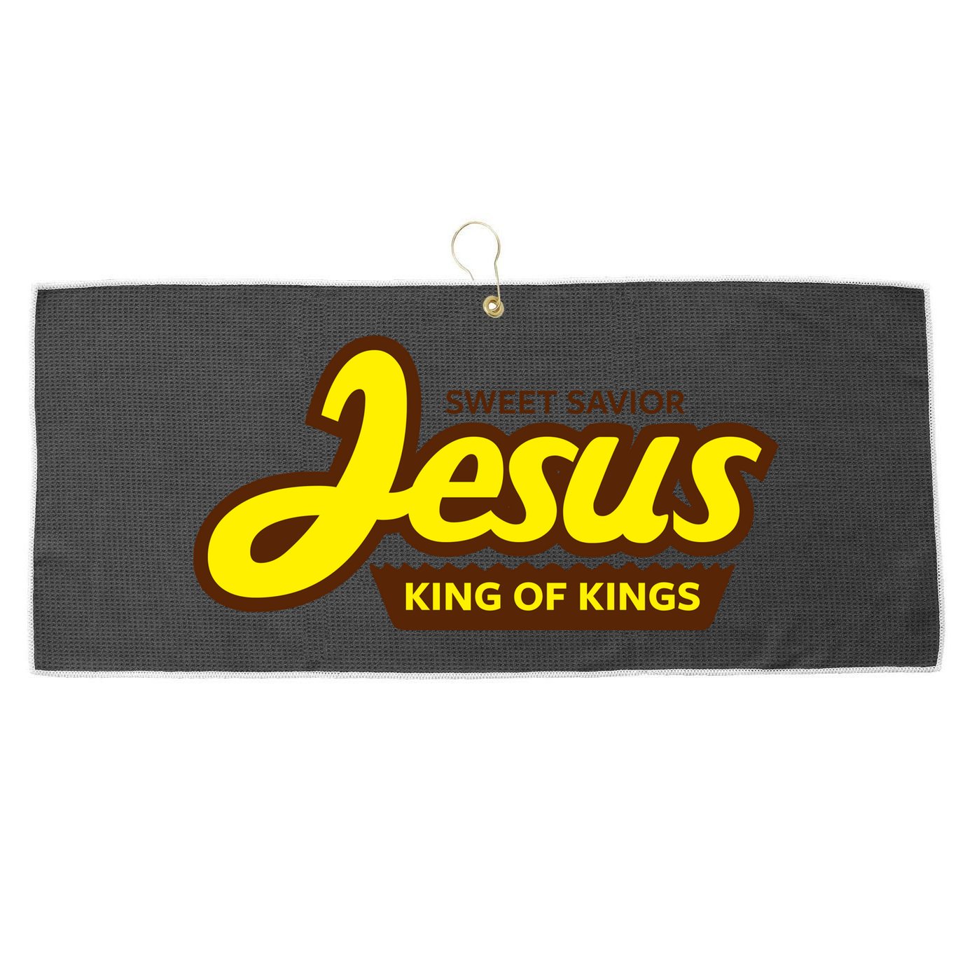 Sweet Savior Jesus King of Kings Large Microfiber Waffle Golf Towel