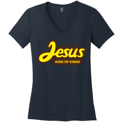 Sweet Savior Jesus King of Kings Women's V-Neck T-Shirt