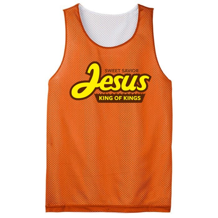 Sweet Savior Jesus King of Kings Mesh Reversible Basketball Jersey Tank