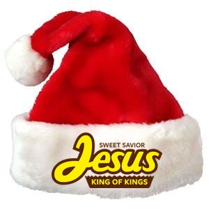 Sweet Savior Jesus King of Kings Premium Christmas Santa Hat