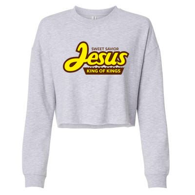 Sweet Savior Jesus King of Kings Cropped Pullover Crew