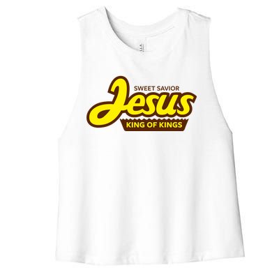 Sweet Savior Jesus King of Kings Women's Racerback Cropped Tank