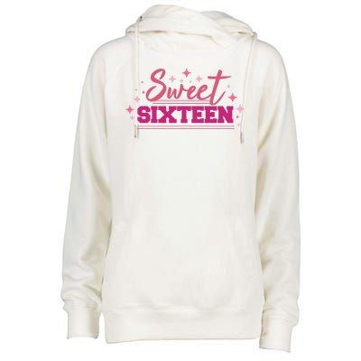 Sweet Sixteen Womens Funnel Neck Pullover Hood