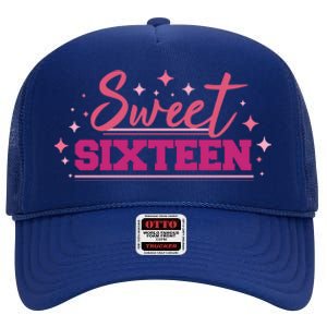 Sweet Sixteen High Crown Mesh Back Trucker Hat