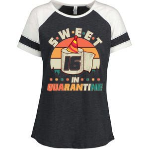 Sweet Sixteen In Quarantine Enza Ladies Jersey Colorblock Tee