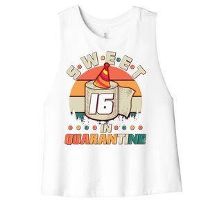 Sweet Sixteen In Quarantine Women's Racerback Cropped Tank