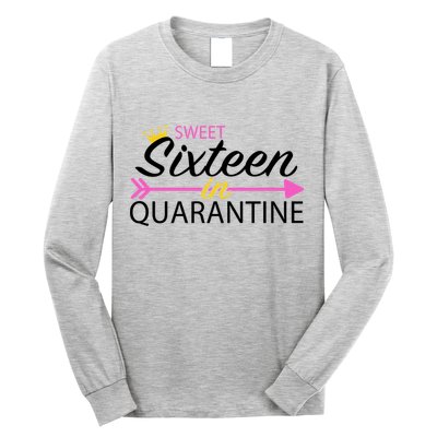Sweet Sixteen In Quarantine Crown Arrow Long Sleeve Shirt