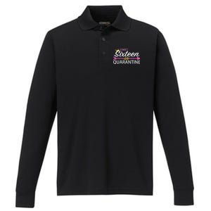 Sweet Sixteen In Quarantine Crown Arrow Performance Long Sleeve Polo