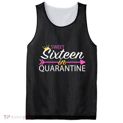 Sweet Sixteen In Quarantine Crown Arrow Mesh Reversible Basketball Jersey Tank