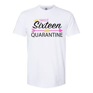 Sweet Sixteen In Quarantine Crown Arrow Softstyle CVC T-Shirt