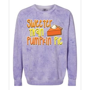 Sweeter Than Pumpkin Pie Colorblast Crewneck Sweatshirt