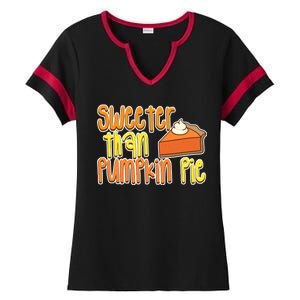 Sweeter Than Pumpkin Pie Ladies Halftime Notch Neck Tee