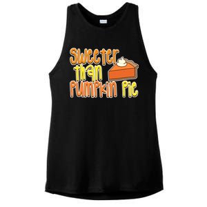 Sweeter Than Pumpkin Pie Ladies PosiCharge Tri-Blend Wicking Tank