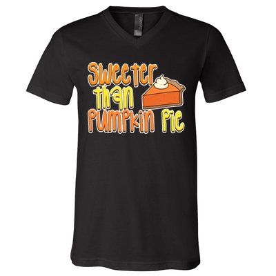 Sweeter Than Pumpkin Pie V-Neck T-Shirt