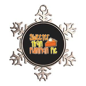 Sweeter Than Pumpkin Pie Metallic Star Ornament