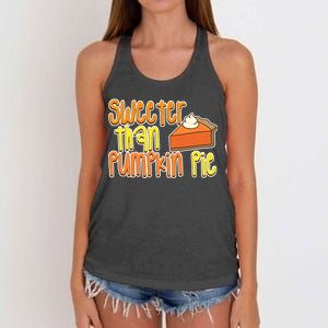 Sweeter Than Pumpkin Pie Women's Knotted Racerback Tank