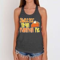 Sweeter Than Pumpkin Pie Women's Knotted Racerback Tank