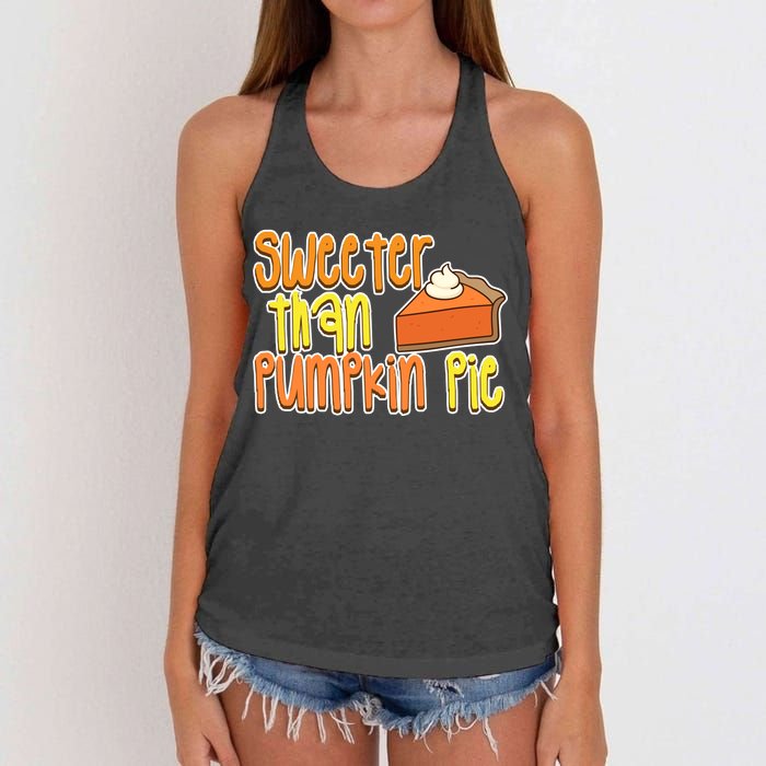 Sweeter Than Pumpkin Pie Women's Knotted Racerback Tank