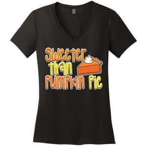 Sweeter Than Pumpkin Pie Women's V-Neck T-Shirt